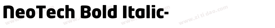NeoTech Bold Italic字体转换